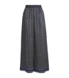 Claudie Pierlot Womens Dark Print Graphic-print Wide-leg Woven Trousers In Blue