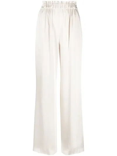 Claudie Pierlot Wide-leg Satin Trousers In Neutrals