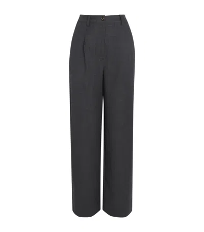 Claudie Pierlot Wide-leg Tailored Trousers In Gray