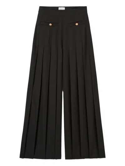 Claudie Pierlot Wide-leg Trousers In Noir / Gris