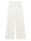 Claudie Pierlot Womens Naturels Wide-leg Pleated Woven Trousers In Neutrals