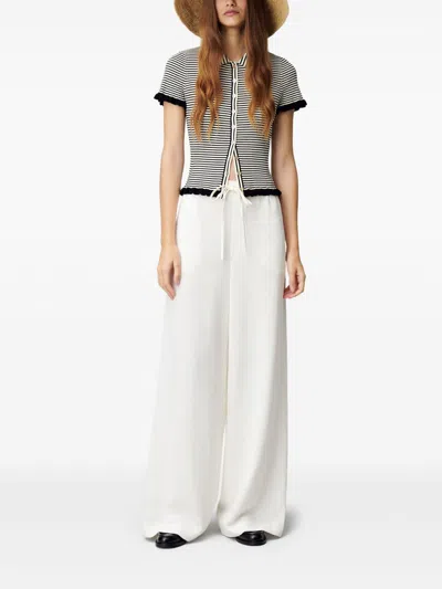 Claudie Pierlot Wide-leg Trousers In White