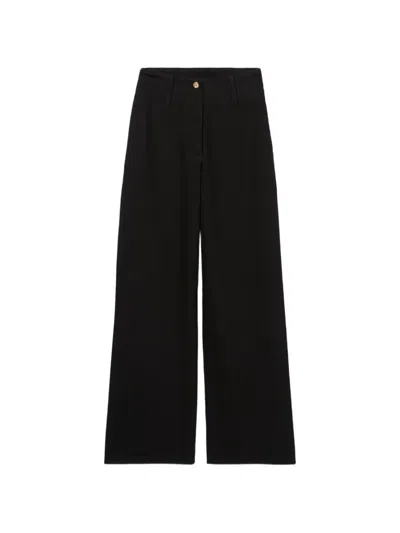 Claudie Pierlot Wide-leg Denim Jeans In Brown