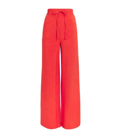 Claudie Pierlot Wide-leg Tailored Trousers In Yellow
