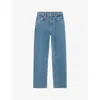 CLAUDIE PIERLOT CLAUDIE PIERLOT WOMEN'S DENIM - JEAN STONEWASHED STRAIGHT-LEG MID-RISE STRETCH-DENIM JEANS