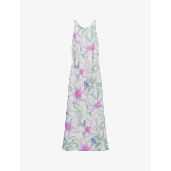 Claudie Pierlot sleeveless satin shirtdress - White