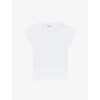 Claudie Pierlot Womens Naturels Round-neck Short-sleeved Cotton T-shirt