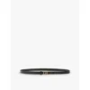 Claudie Pierlot Buckle Leather Belt In Noir / Gris