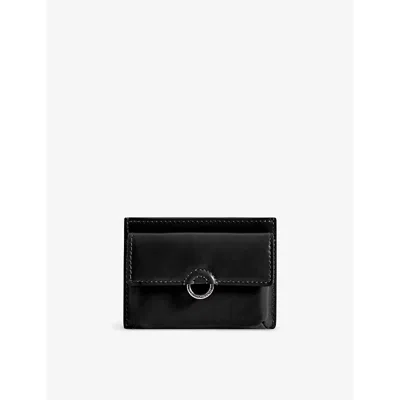 Claudie Pierlot Leather Wallet In Noir / Gris