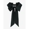 Claudie Pierlot Women's Noir / Gris Removable Silk Peter-pan Collar
