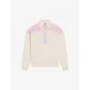 Claudie Pierlot Womens Roses Logo-embroidered Collared Woven Sweatshirt