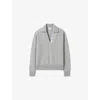 Claudie Pierlot Womens Anthracite Polo-collar Wool And Cashmere Jumper Xs In Multi