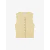 Claudie Pierlot Womens Baby Yellow Button-up Knitted Wool Top In Multi