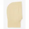 Claudie Pierlot Womens Baby Yellow Cable-knit Wool And Cashmere-blend Balaclava In Neutral
