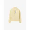 Claudie Pierlot Womens Baby Yellow Polo-collar Wool And Cashmere Jumper Xs In Multi