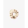 Claudie Pierlot Womens Beige Brand-plaque Leather Hair Scrunchie In Neutral