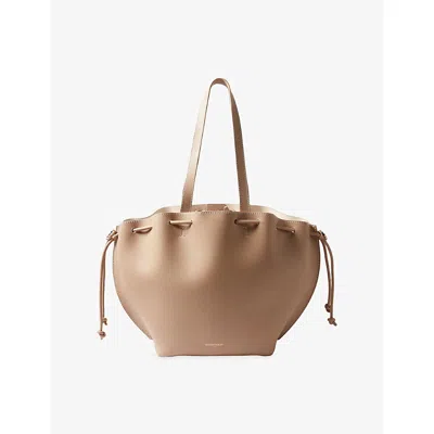 Claudie Pierlot Womens Beige Grained-texture Leather Tote Bag In Sand