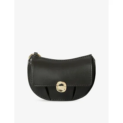 Claudie Pierlot Womens  Smooth Leather Clutch Bag In Black