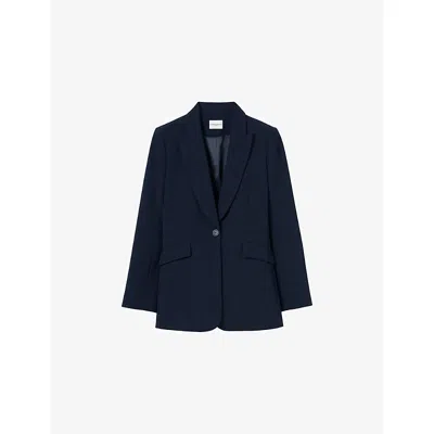 Claudie Pierlot Womens  Fitted Tailored Woven Blazer In Bleus