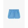 Shop Claudie Pierlot Womens  Printed Cotton Relaxed-fit Shorts
