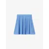 Claudie Pierlot Womens Bleus Ribbed Knitted Mini Skirt In Blue