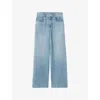 Claudie Pierlot Jean Michel Wide-leg Jeans In Bleus