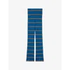 Claudie Pierlot Fine-knit Trousers In Bleus