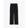 Claudie Pierlot Womens Bleus Tailored Straight-leg Mid-rise Woven Trousers