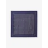 Claudie Pierlot Womens Blue Print Square Graphic-print Silk Scarf In Blue