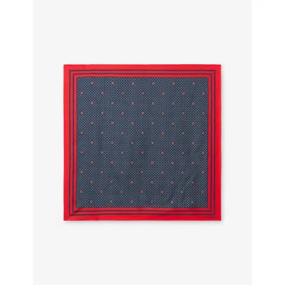 Claudie Pierlot Womens Branded Square Silk Scarf 65cm X 65cm Dark Print