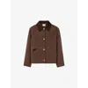 Claudie Pierlot Womens Brown Corduroy-collar Wool-blend Coat In Brown
