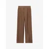 Claudie Pierlot Womens Brown Tie Printed Wide-leg Woven Trousers In Brown