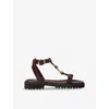 Claudie Pierlot Leather Sandals In Bruns