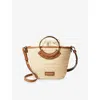 Claudie Pierlot Womens Bruns Small Ring-handle Woven Basket Bag