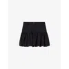 Claudie Pierlot Womens Navy Bubble-hem Wool-blend Mini Skirt In Blue