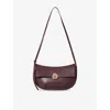 Claudie Pierlot Womens  Hardware-embellished Leather Cross-body In Burgundy