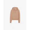 Claudie Pierlot Womens Camel Hooded Slim-fit Wool And Cashmere-blend Jumper Xs In Nude