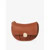 Claudie Pierlot Womens Logo-embossed Leather Coin Purse Camel In Brown