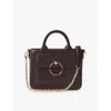 Claudie Pierlot Womens Anouck Large Chain-strap Leather Cross-body Bag Bruns