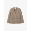 Claudie Pierlot Womens  Buttoned V-neck Wool Jacket In Nude