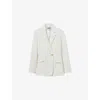 Claudie Pierlot Womens Naturels Single-breasted Peak-lapel Stretch-woven Blazer In Naturels