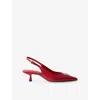 Claudie Pierlot Womens Red Golden Heart Leather Courts Eur 36 / 3 Uk In Red