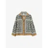 Claudie Pierlot Womens Graphic-print Silk Shirt Divers In Divers