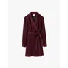 Claudie Pierlot Womens  Lapel-collar Tie-waist Woven Mini Dress In Rouges