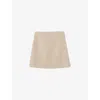 Claudie Pierlot Straight Mini Skirt In Naturels