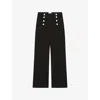 Claudie Pierlot Straight-leg Trousers In Noir / Gris