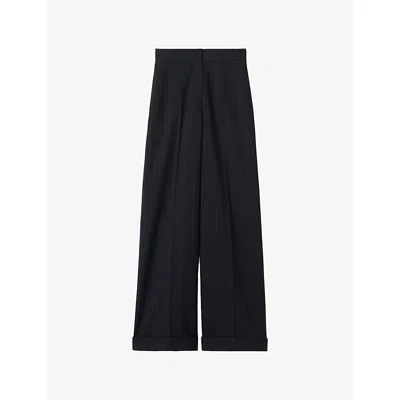Claudie Pierlot Womens Dual-color Tailored Straight-leg Woven Trousers In Multi