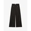 Claudie Pierlot Wide-leg Trousers In Noir / Gris