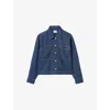 Claudie Pierlot Womens  Classic-collar Oversized Denim Jacket In Denim - Jean