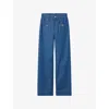 CLAUDIE PIERLOT WOMENS DENIM - JEAN STRAIGHT-LEG HIGH-RISE DENIM JEANS